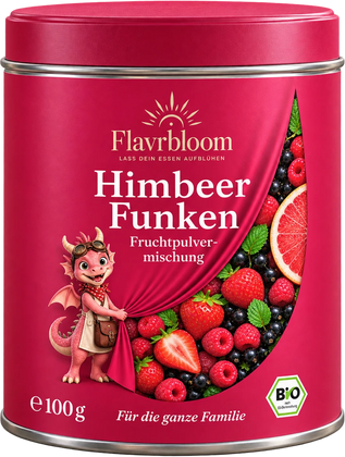 Dose Himbeer Funken, Fruchtpulvermischung, 100 g