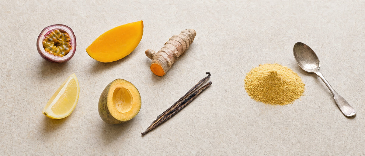Frische Zutaten von Maracuja Wirbel