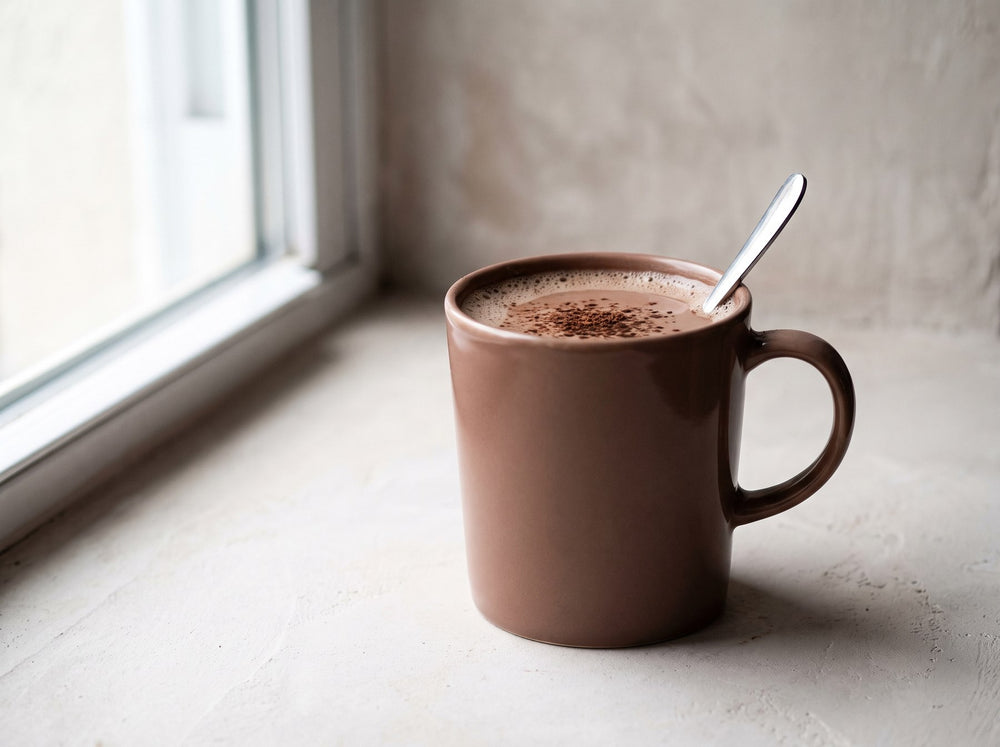 Sternen-Trinkschokolade in einer Tasse