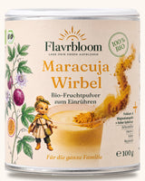Maracuja Wirbel - Bio-Fruchtpulver zum Einruehren von Flavrbloom, 100 g Dose
